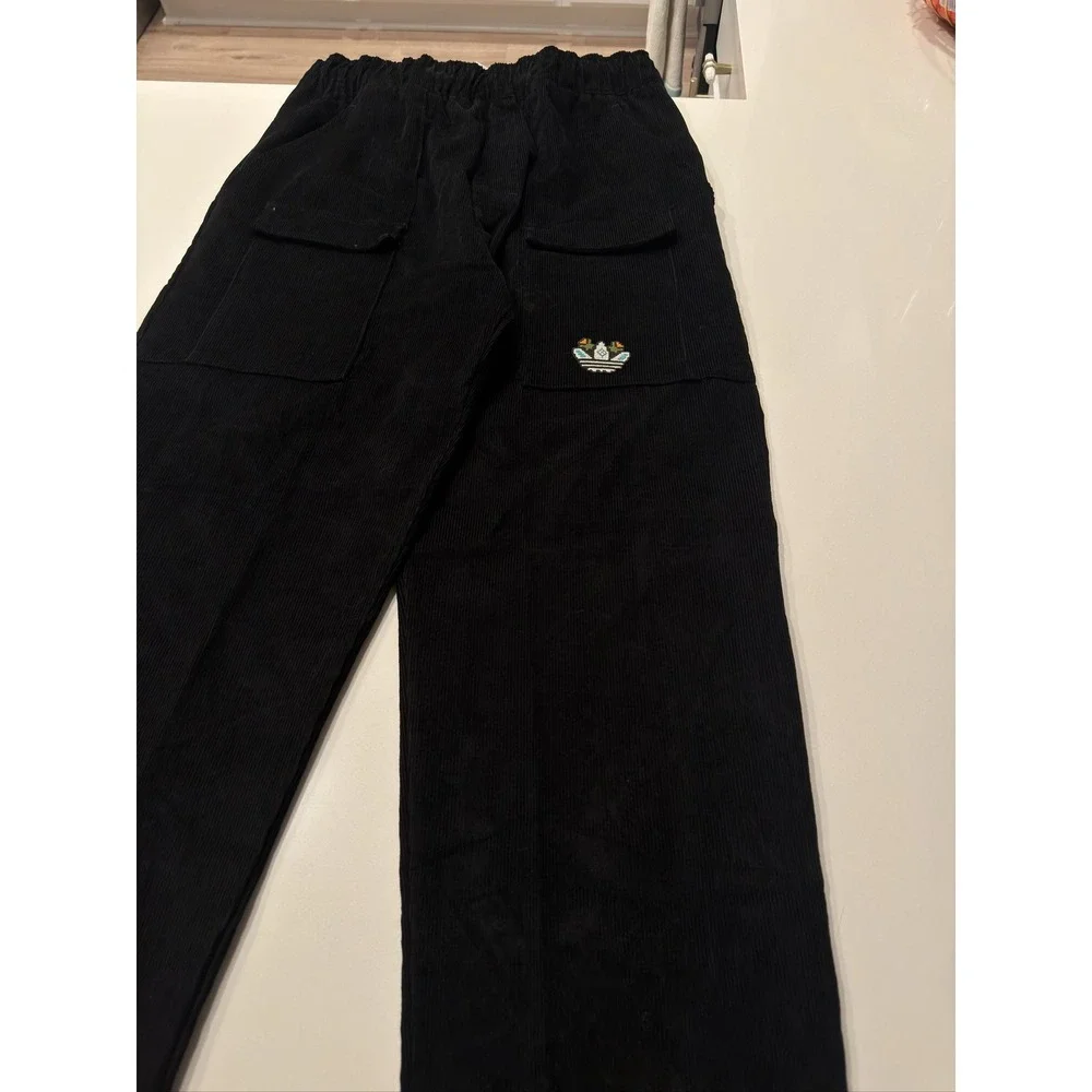 Adidas Trefoil Graphic Corduroy Sweatpants Men's Black M Originals